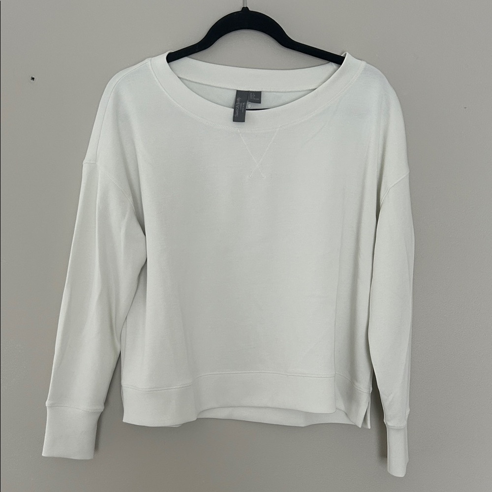 Sweaty Betty Ivory Crewneck Sweatshirt, US 6/UK S